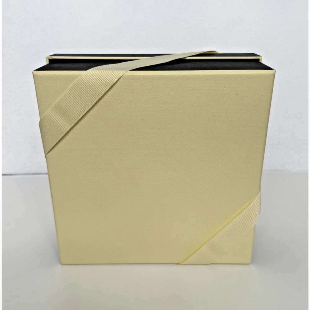 JO MALONE LONDON Gift Box ONLY EMPTY Black with Ivory Trim and Ribbon 8x8x3.5
